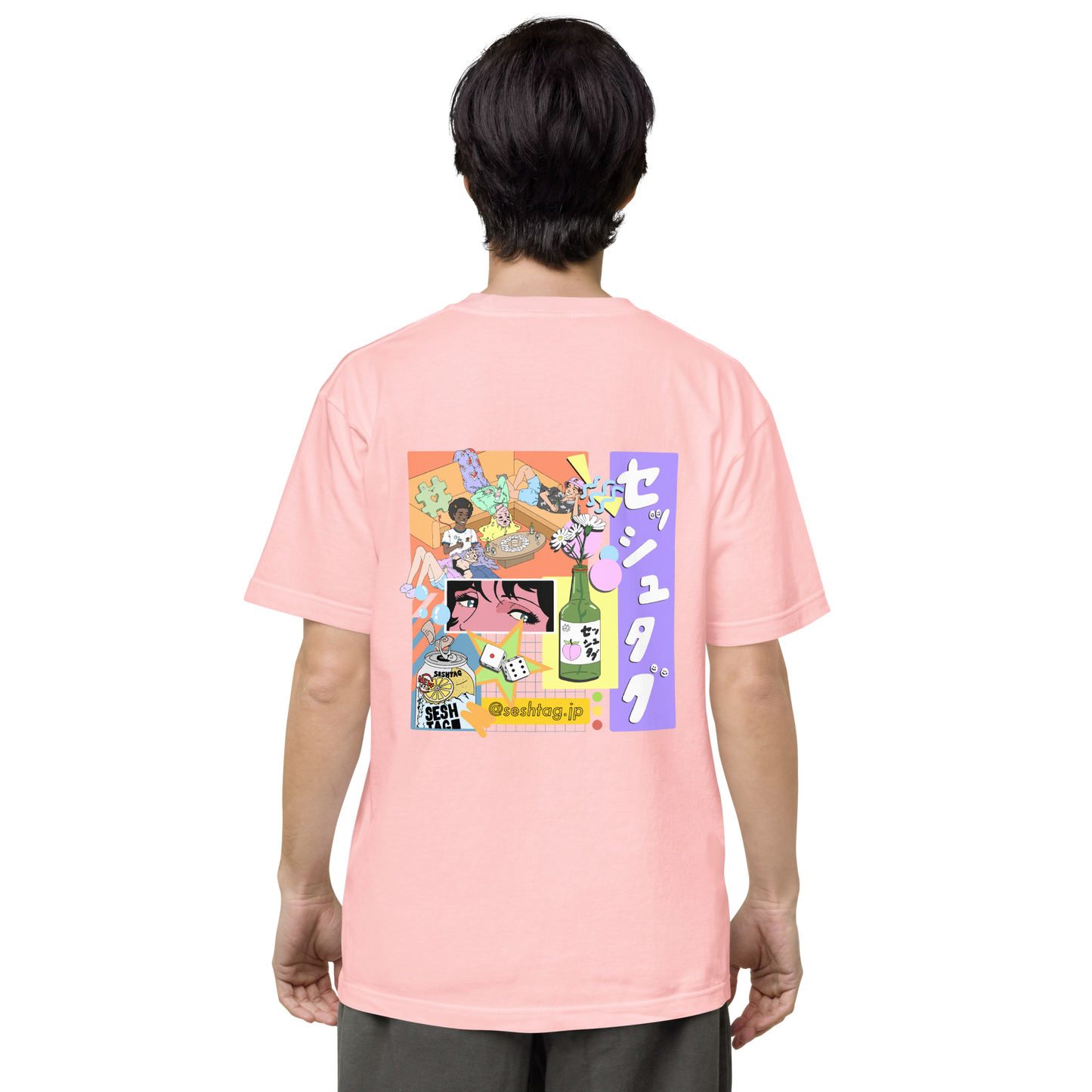 【ピンク色】半袖Tシャツ　#パーティー #飲み会 #ペアルック