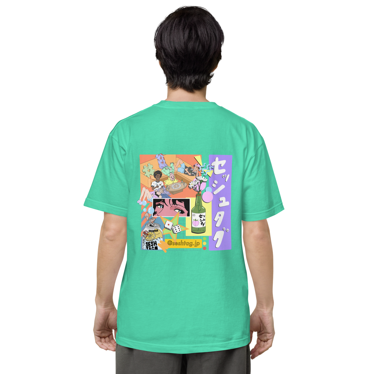 【緑色】半袖Tシャツ　#パーティー #飲み会 #ペアルック